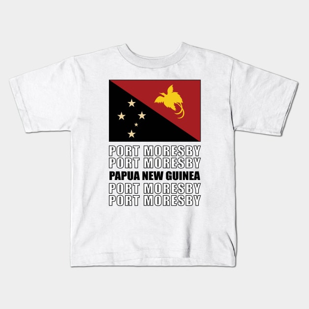 Flag of Papua New Guinea Kids T-Shirt by KewaleeTee